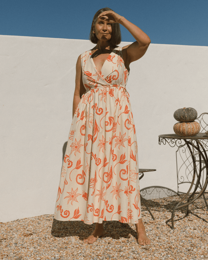 FINAL SALE | Olivia Maxi Dress | Crimson Petals