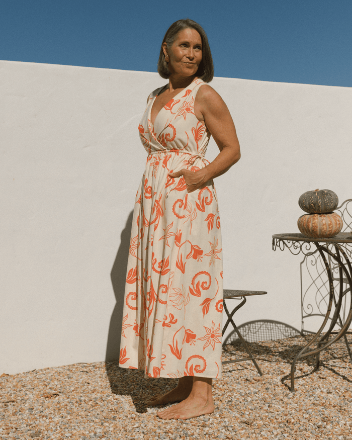 FINAL SALE | Olivia Maxi Dress | Crimson Petals