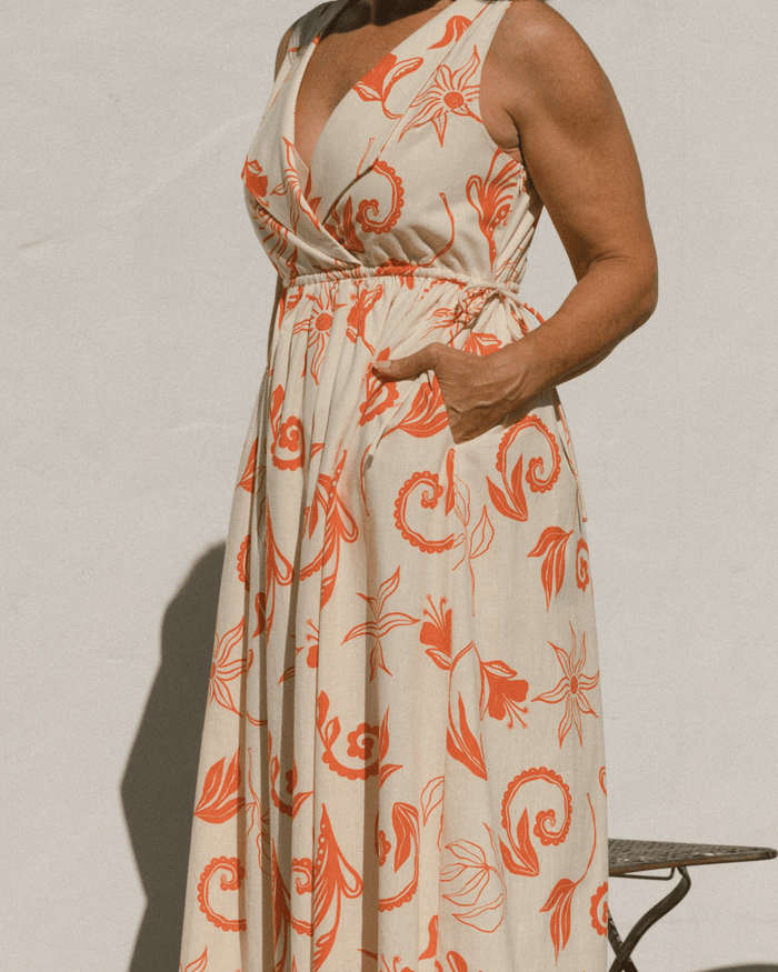 FINAL SALE | Olivia Maxi Dress | Crimson Petals