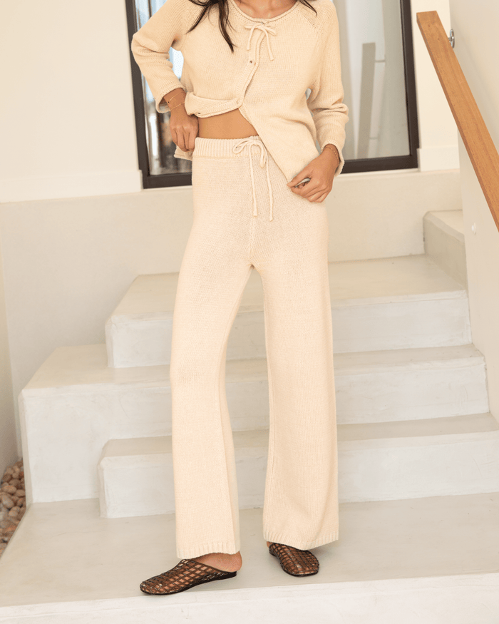 FINAL SALE | Petria Knit Pants | Beige