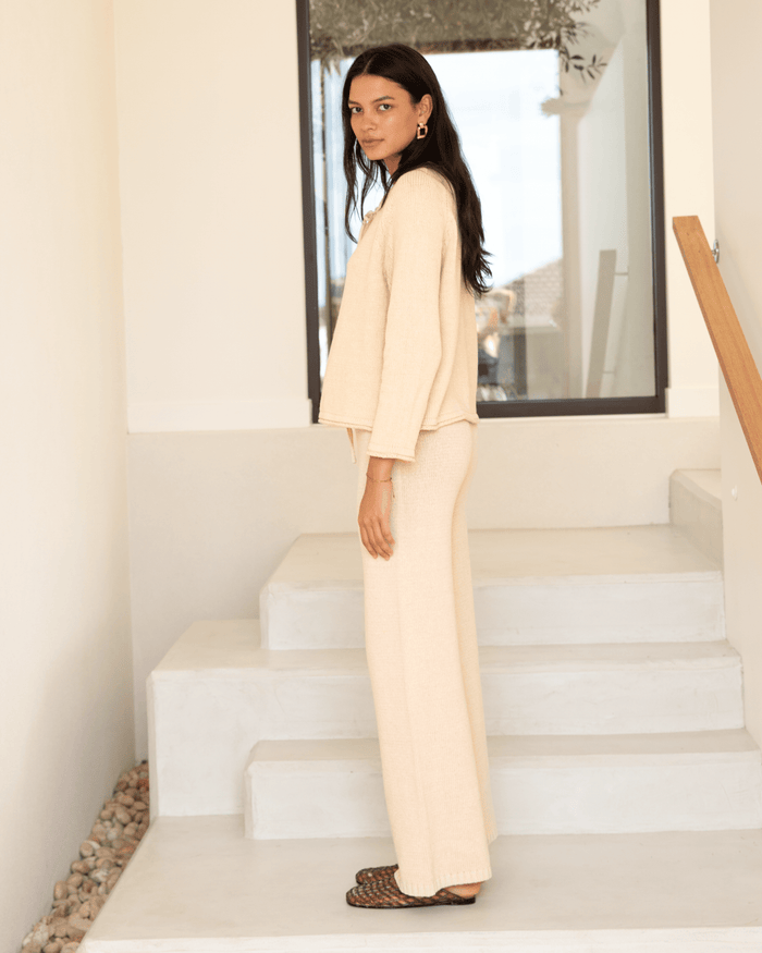 FINAL SALE | Petria Knit Pants | Beige