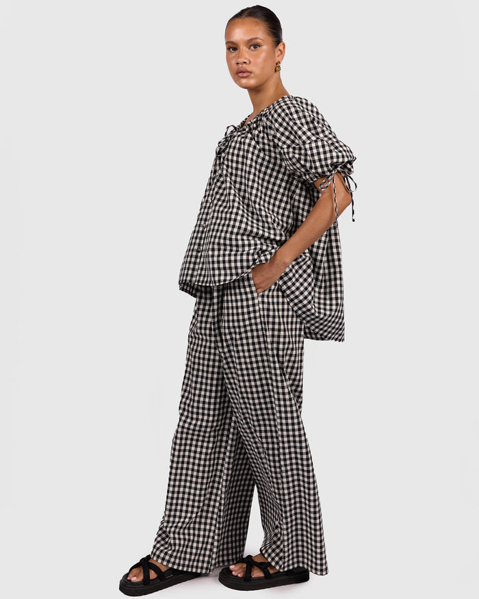 FINAL SALE | Posey Pants | Black Gingham