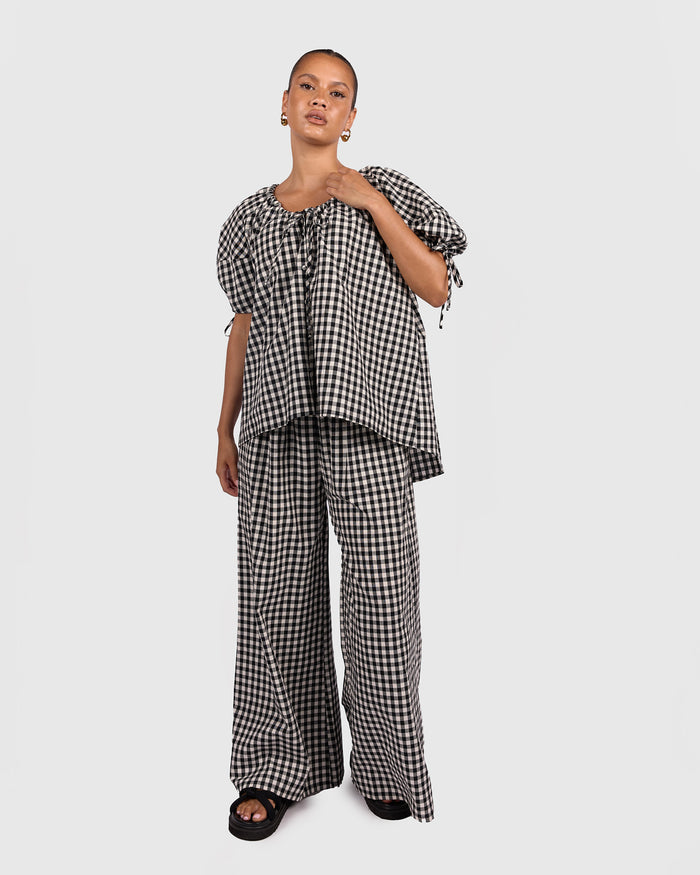 FINAL SALE | Posey Pants | Black Gingham