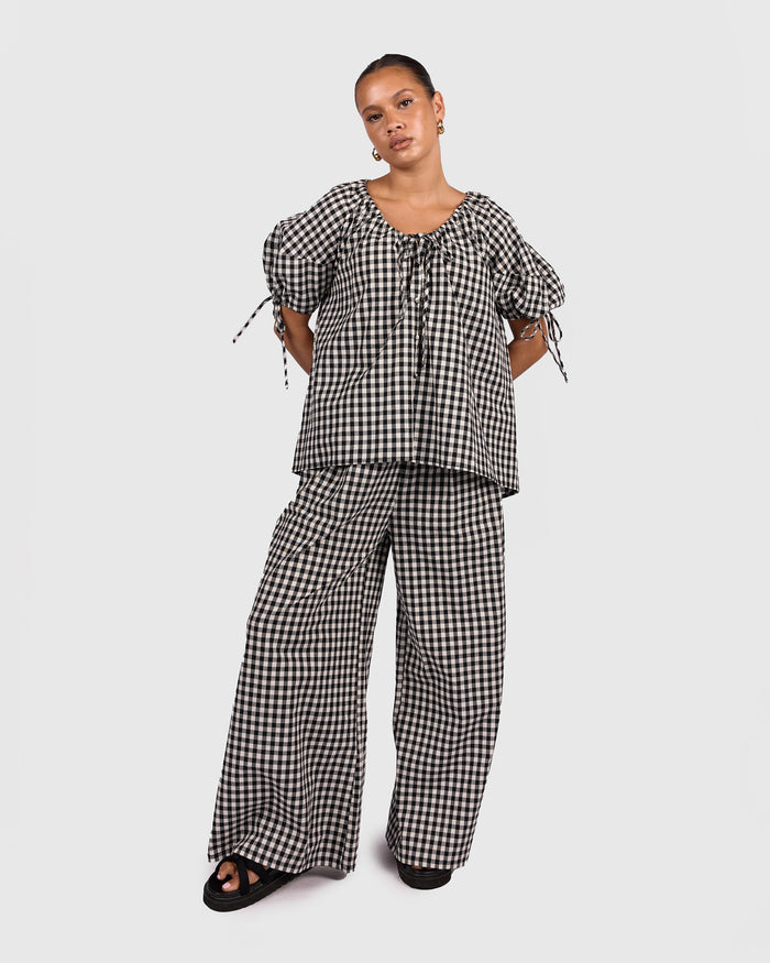 FINAL SALE | Posey Pants | Black Gingham