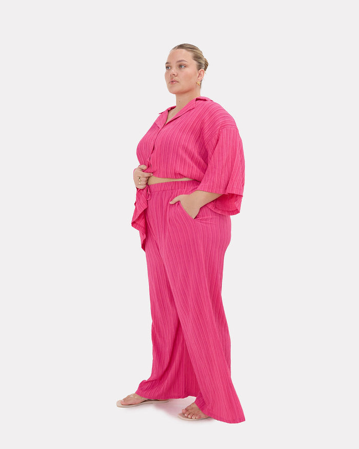 Posey Pants in Flamingo Crepe - Size Inclusive AU 6-26 - The Lullaby Club