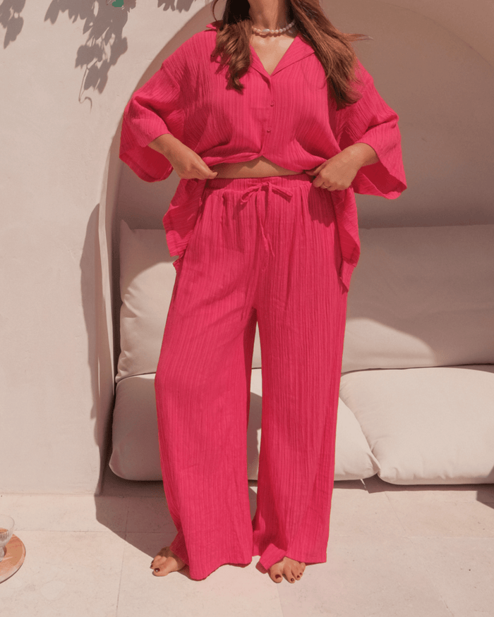 FINAL SALE | Posey Pants | Flamingo Crepe