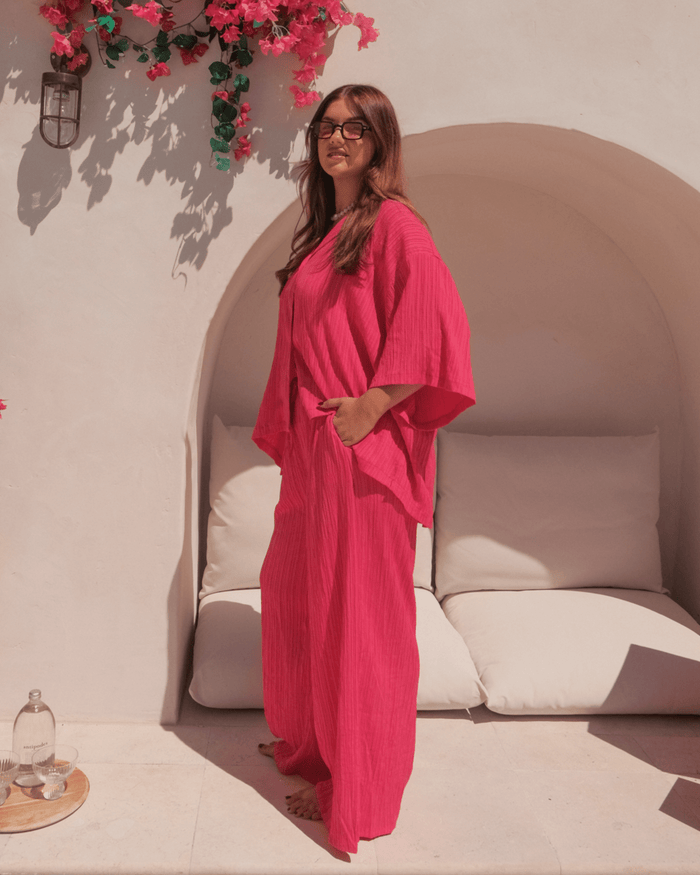 FINAL SALE | Posey Pants | Flamingo Crepe