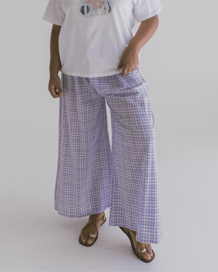 FINAL SALE | Posey Pants | Lavender Gingham