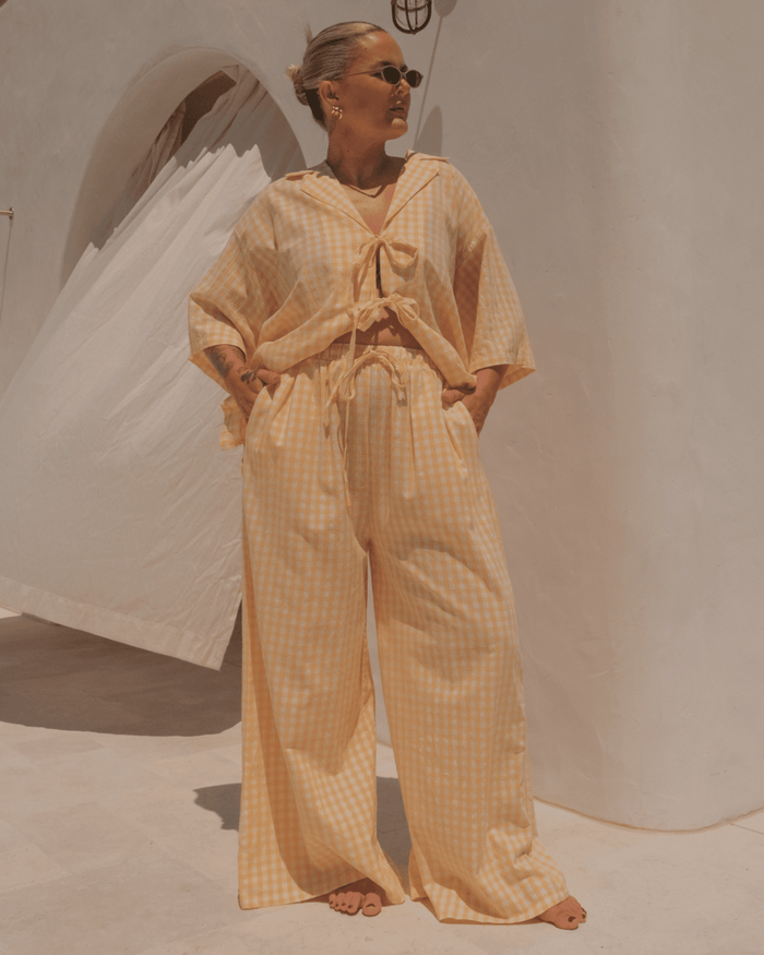 FINAL SALE | Posey Pants | Lemon Gingham