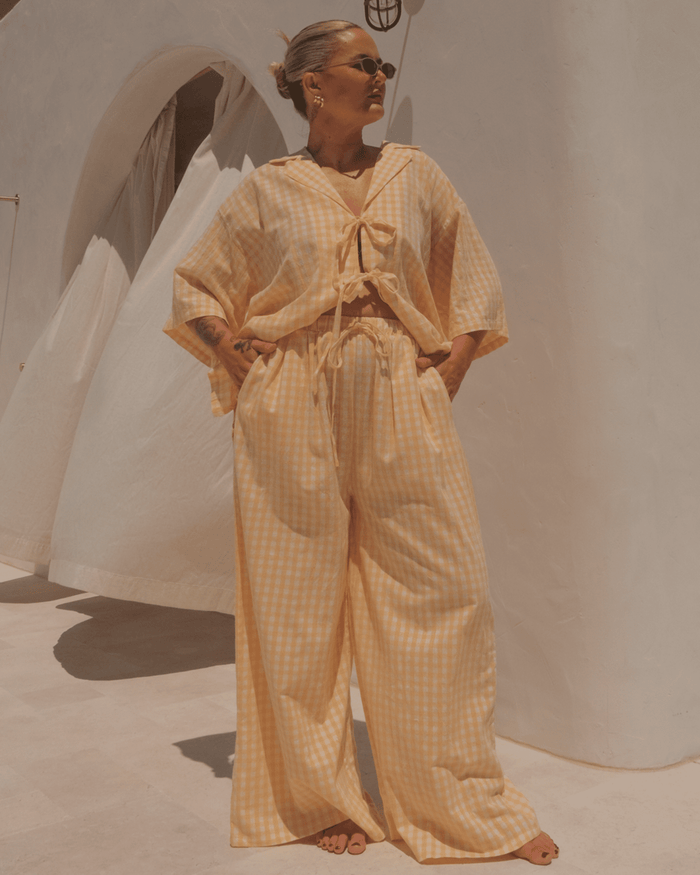 FINAL SALE | Posey Pants | Lemon Gingham