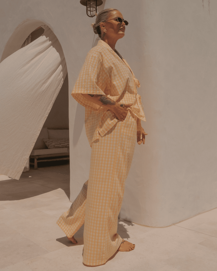 FINAL SALE | Posey Pants | Lemon Gingham