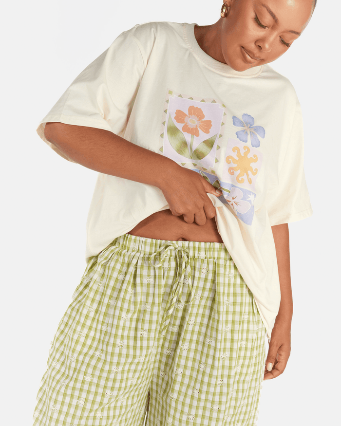 FINAL SALE | Posey Pants | Pear Gingham Embroidery