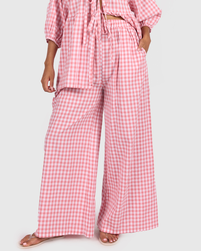 FINAL SALE | Posey Pants | Pink Gingham