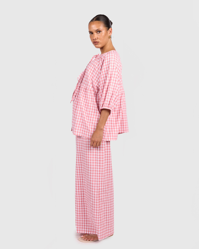 FINAL SALE | Posey Pants | Pink Gingham