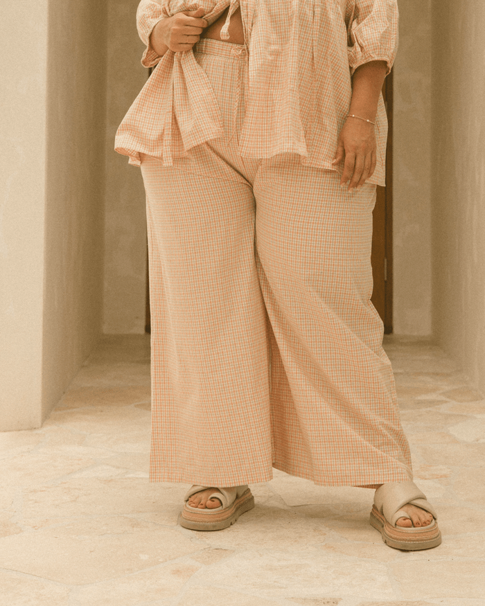 FINAL SALE | Posey Pants | Pink/Green Gingham