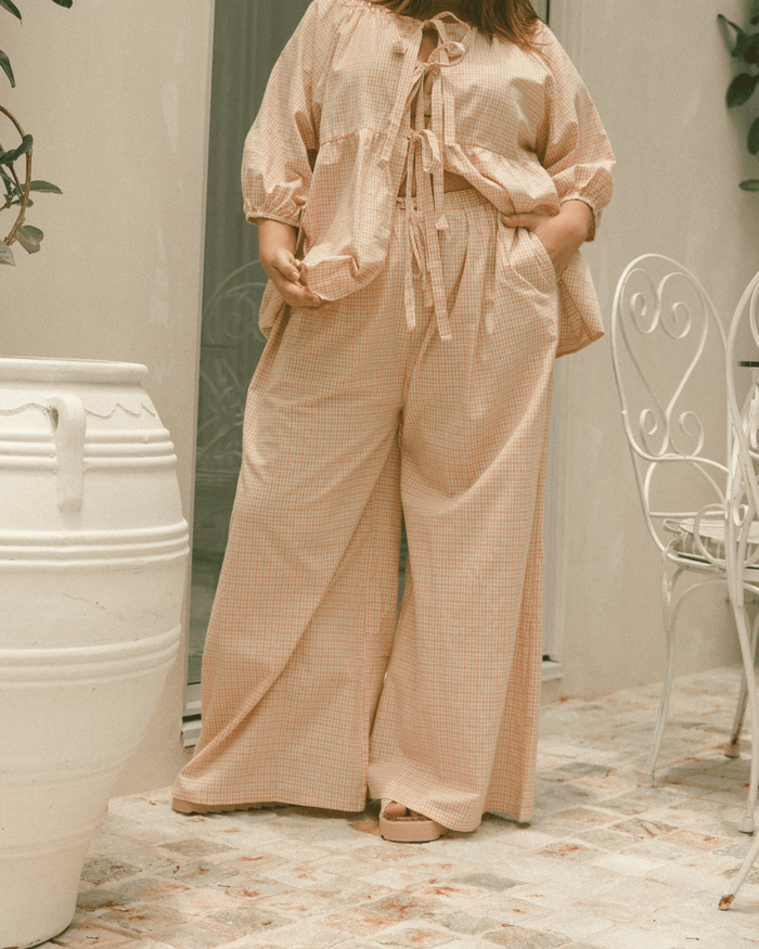 FINAL SALE | Posey Pants | Pink/Green Gingham