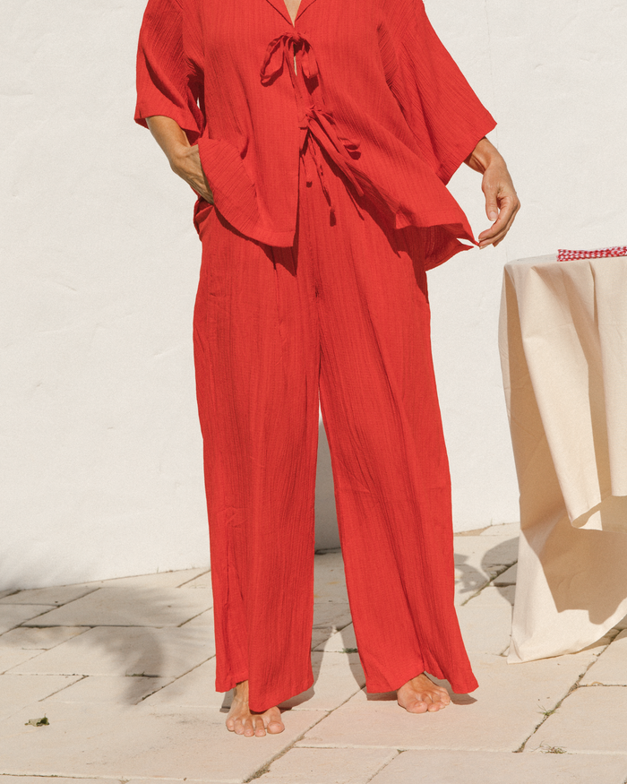 FINAL SALE | Posey Pants | Red Crepe