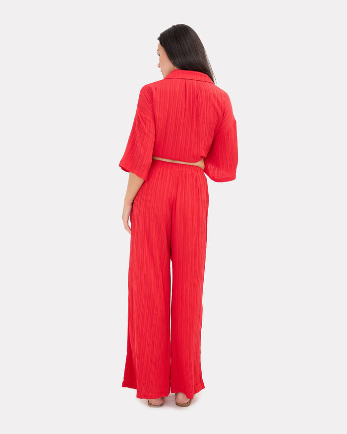 FINAL SALE | Posey Pants | Red Crepe