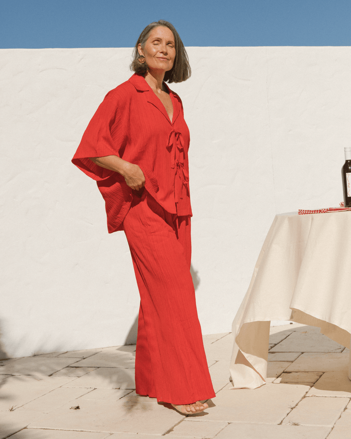 FINAL SALE | Posey Pants | Red Crepe