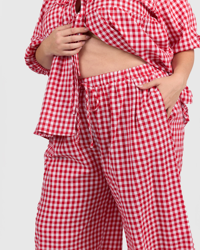 FINAL SALE | Posey Pants | Red Gingham