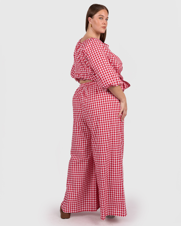 FINAL SALE | Posey Pants | Red Gingham