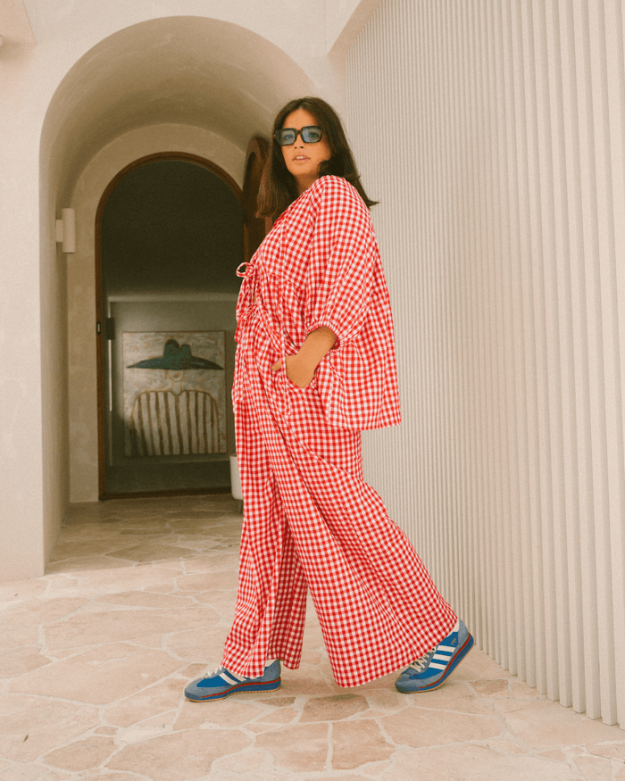 FINAL SALE | Posey Pants | Red Gingham