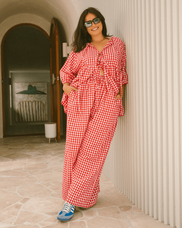 FINAL SALE | Posey Pants | Red Gingham
