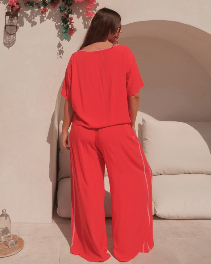 FINAL SALE | Posey Pants | Red & Pink