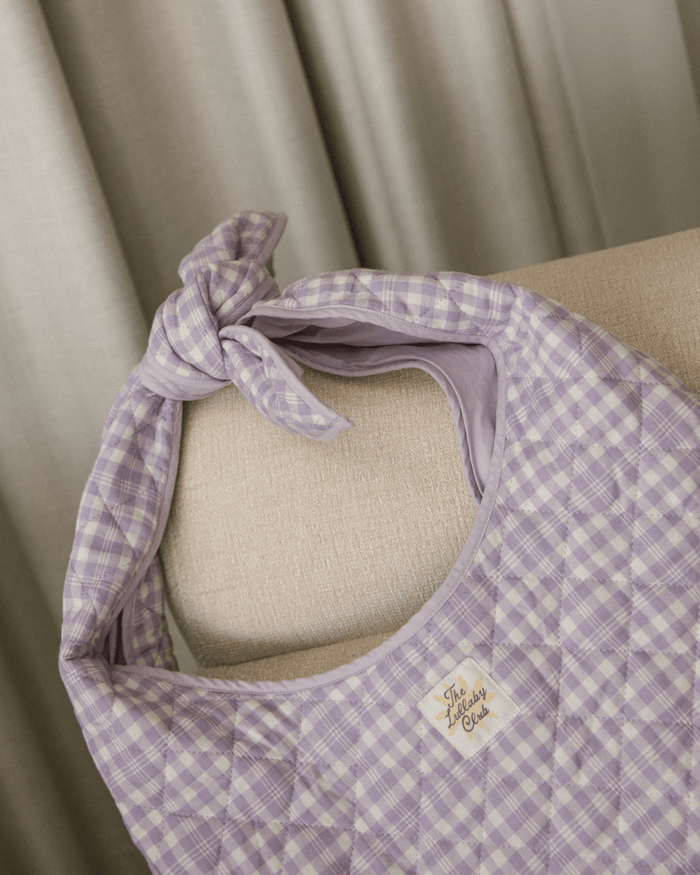 FINAL SALE | Quilted Tote | Purple Gingham