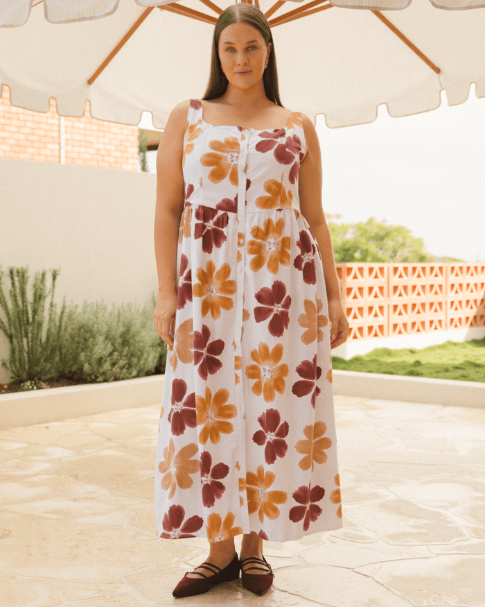 FINAL SALE | Riley Maxi Dress | Merlot Bloom