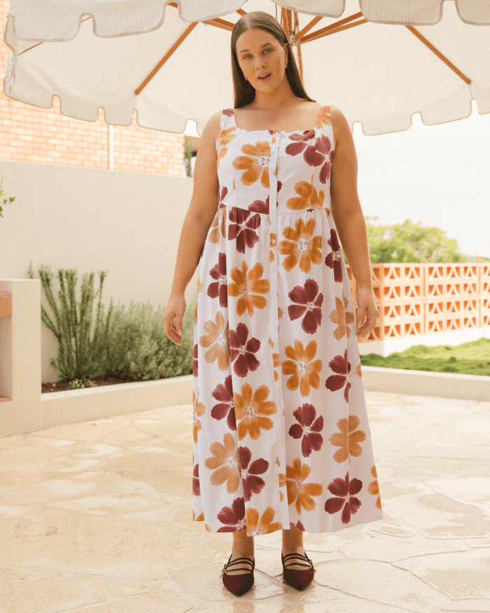 FINAL SALE | Riley Maxi Dress | Merlot Bloom
