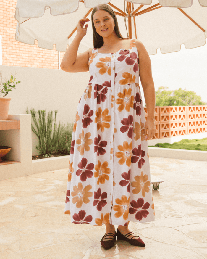 FINAL SALE | Riley Maxi Dress | Merlot Bloom