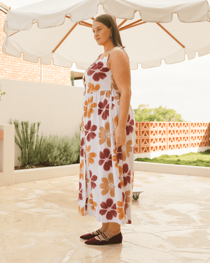 FINAL SALE | Riley Maxi Dress | Merlot Bloom