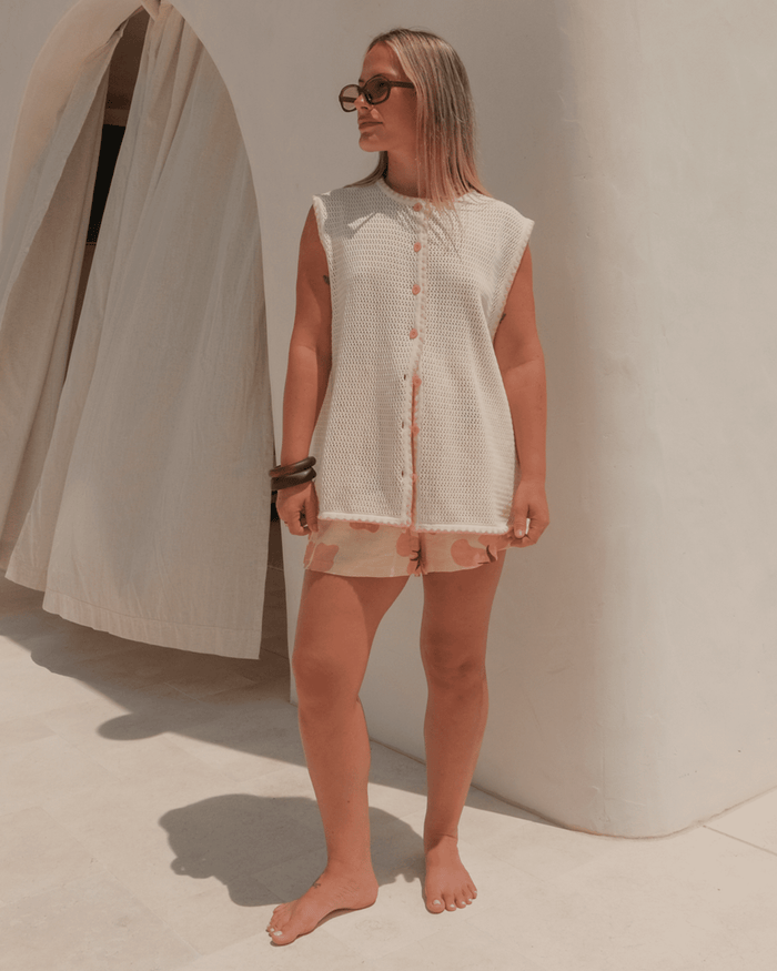 FINAL SALE | Tyler Knit Vest | Cream