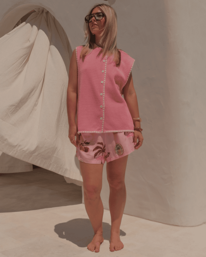 FINAL SALE | Tyler Knit Vest | Pink