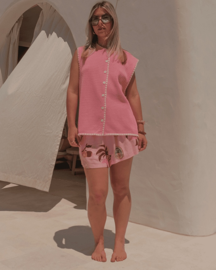 FINAL SALE | Tyler Knit Vest | Pink