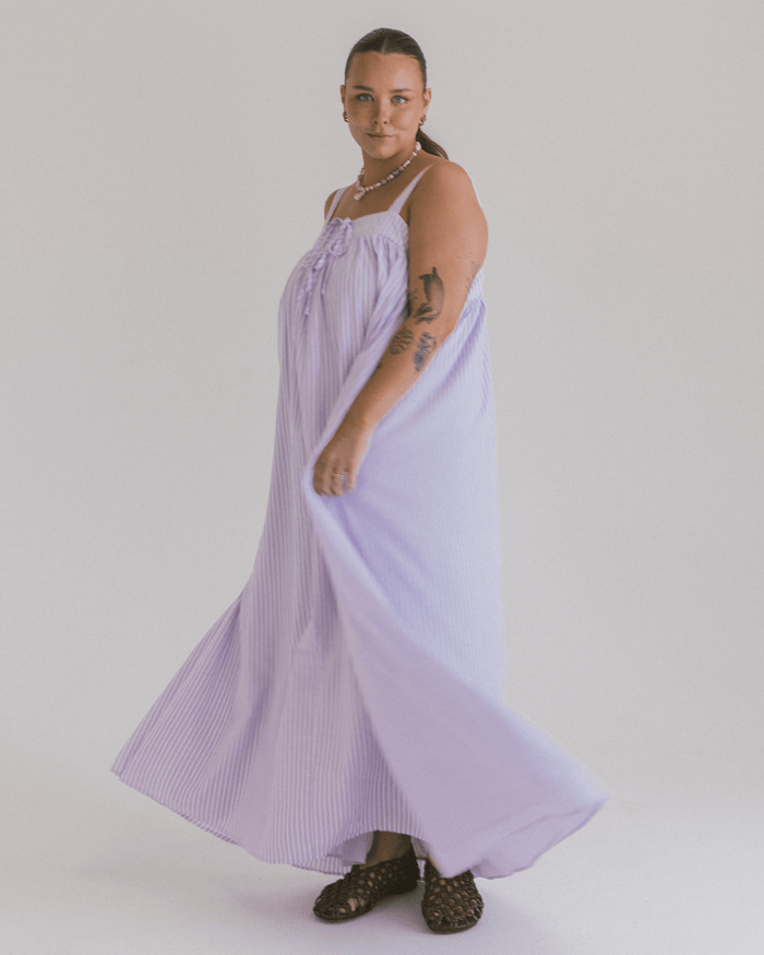 FINAL SALE | Zimi Maxi Dress | Purple Stripe