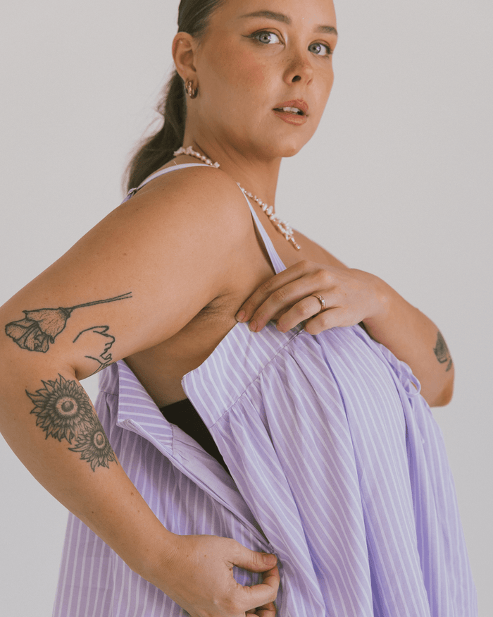 FINAL SALE | Zimi Maxi Dress | Purple Stripe