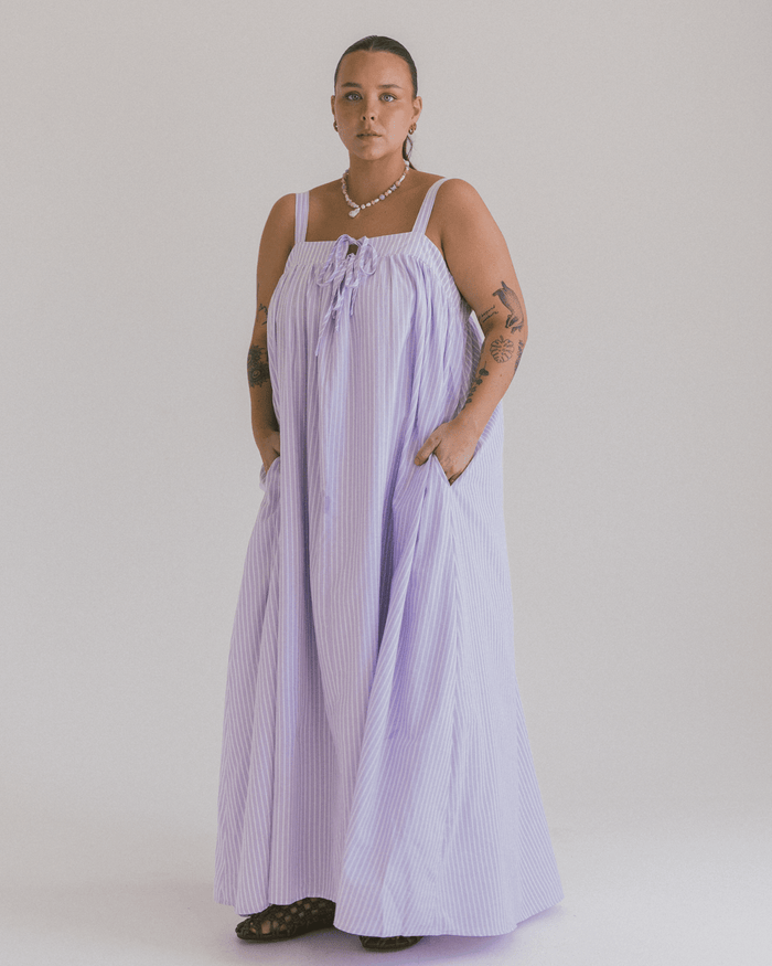 FINAL SALE | Zimi Maxi Dress | Purple Stripe