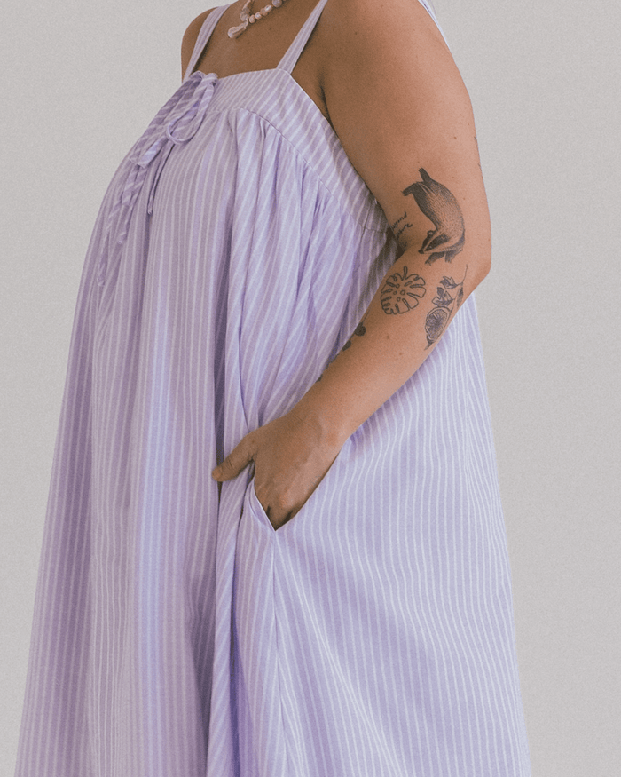 FINAL SALE | Zimi Maxi Dress | Purple Stripe
