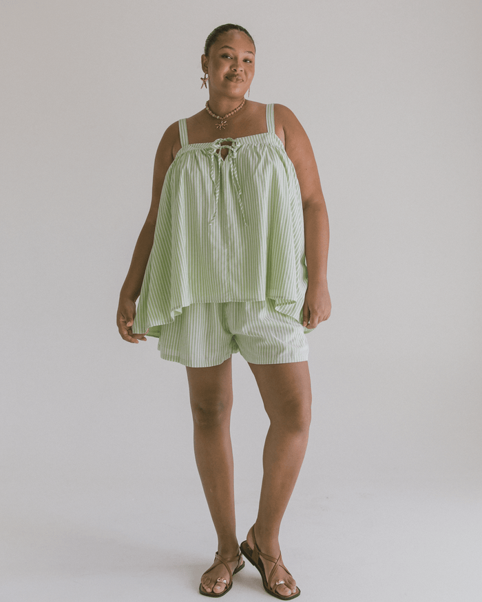 FINAL SALE | Zimi Top | Green Stripe