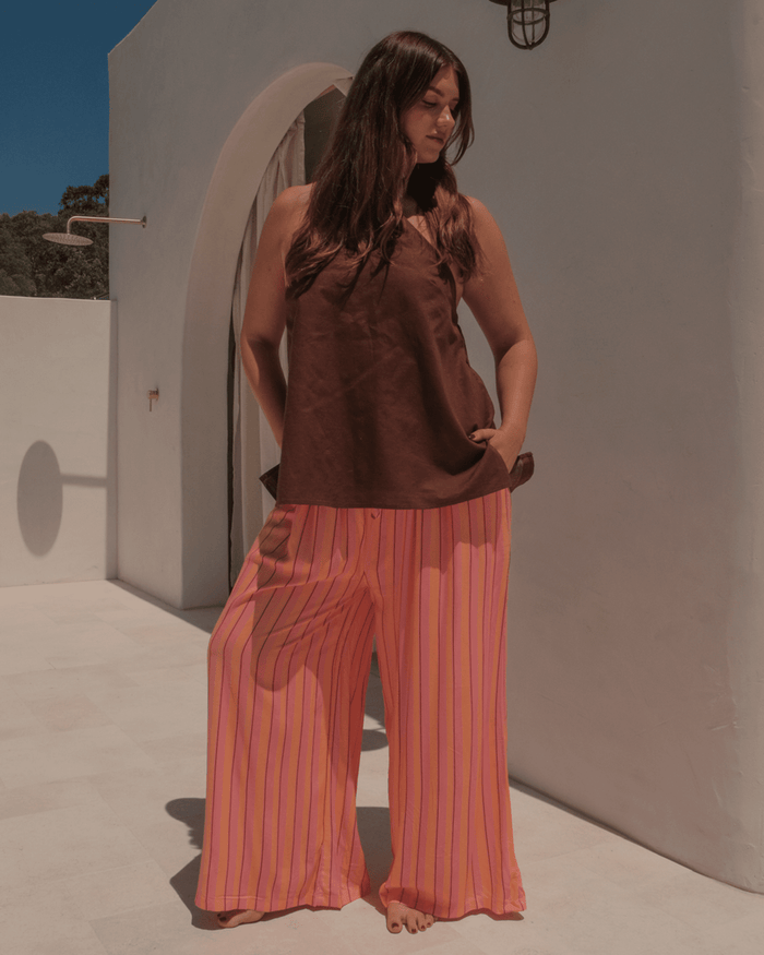 FINAL SALE | Zoe Halter | Chocolate