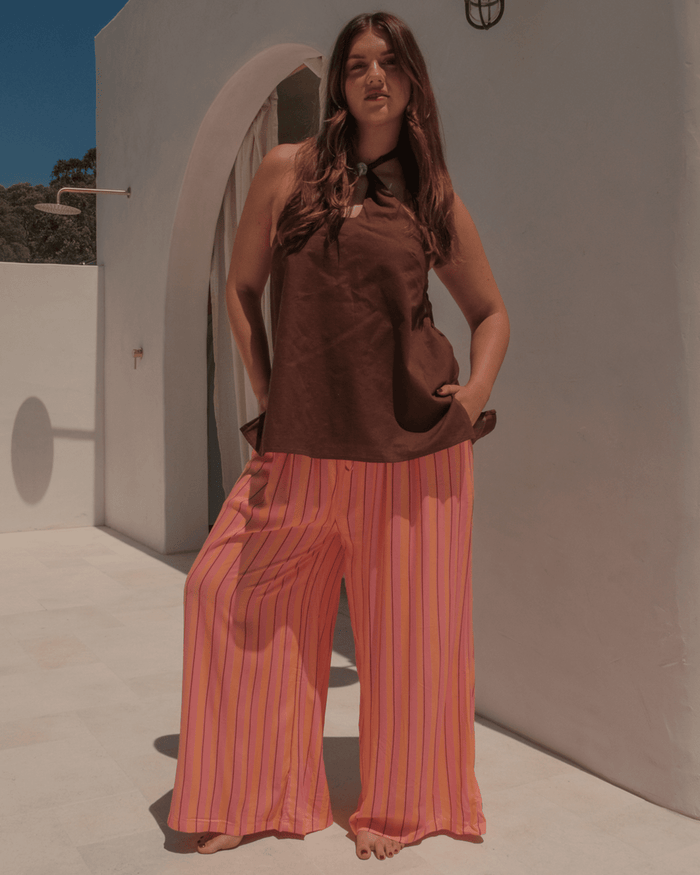 FINAL SALE | Zoe Halter | Chocolate
