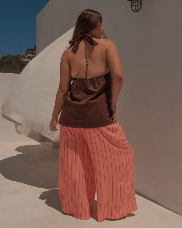 FINAL SALE | Zoe Halter | Chocolate