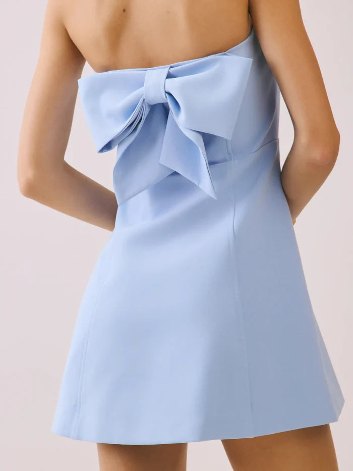 Fit and Flare Bow Dress - Greige Goods