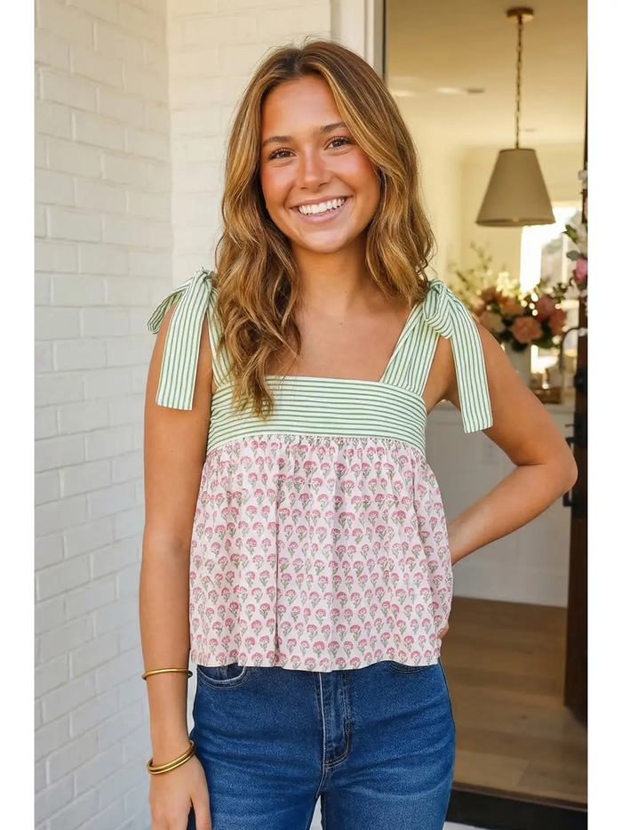 Floral Babydoll Tank Top