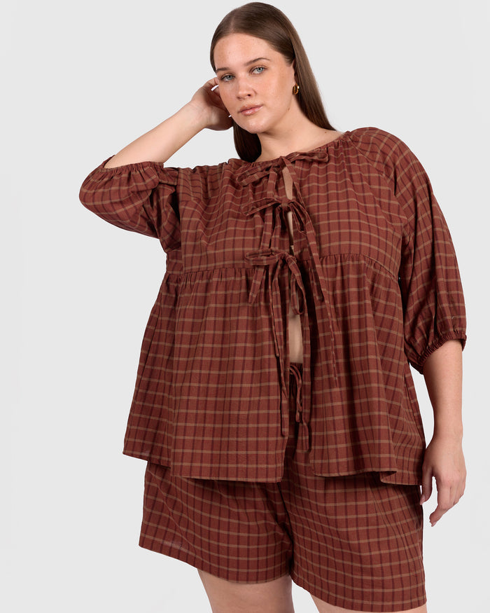 Florence top | Maple Gingham
