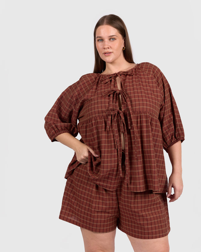 Florence top | Maple Gingham