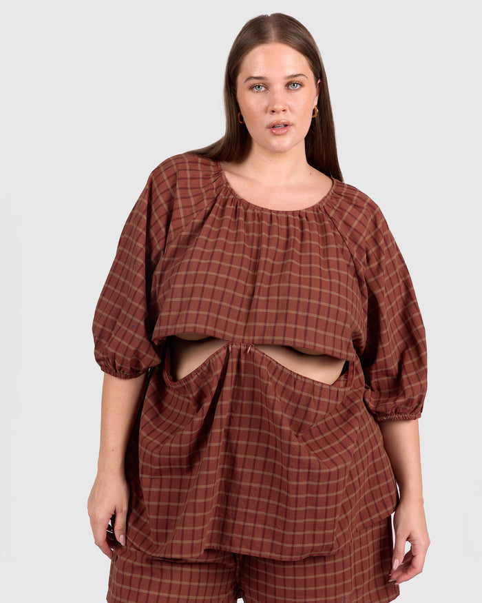 Florence top | Maple Gingham
