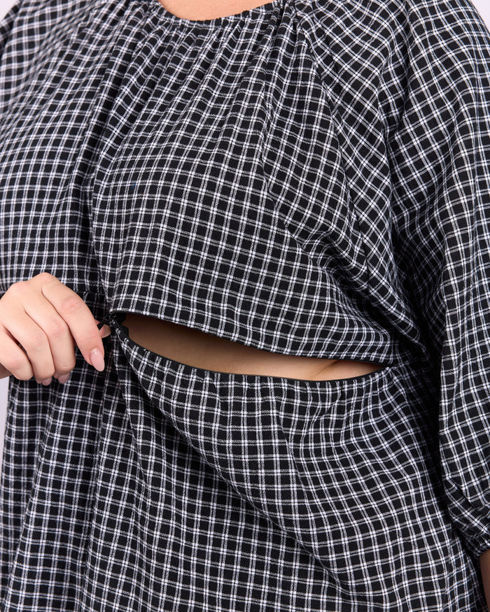 Florence top | Midnight Gingham